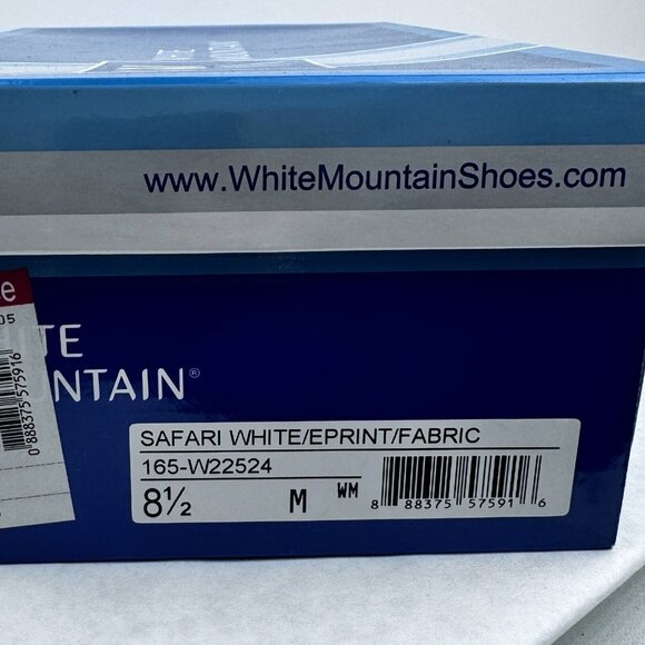 White Mountain Womens Safari White Slingback Sandals Embellished Size 8.5M - Picture 10 of 14